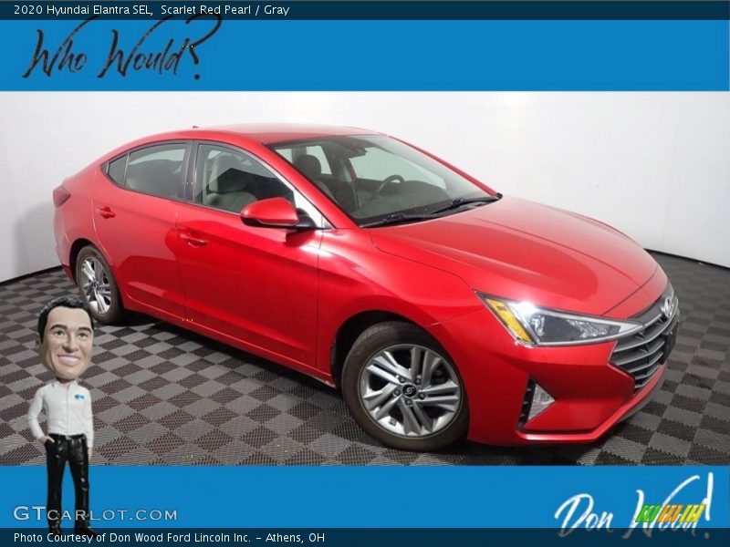 Scarlet Red Pearl / Gray 2020 Hyundai Elantra SEL