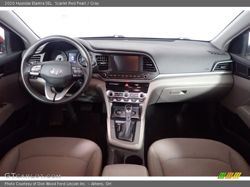 Scarlet Red Pearl / Gray 2020 Hyundai Elantra SEL