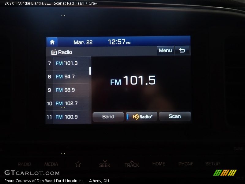 Scarlet Red Pearl / Gray 2020 Hyundai Elantra SEL
