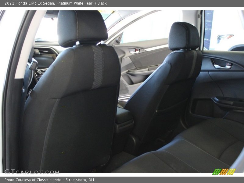 Platinum White Pearl / Black 2021 Honda Civic EX Sedan