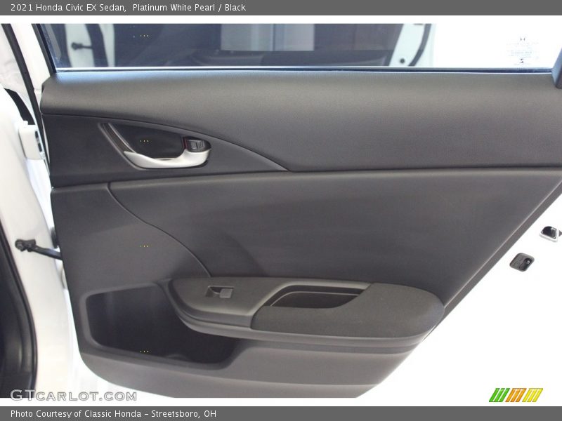 Platinum White Pearl / Black 2021 Honda Civic EX Sedan