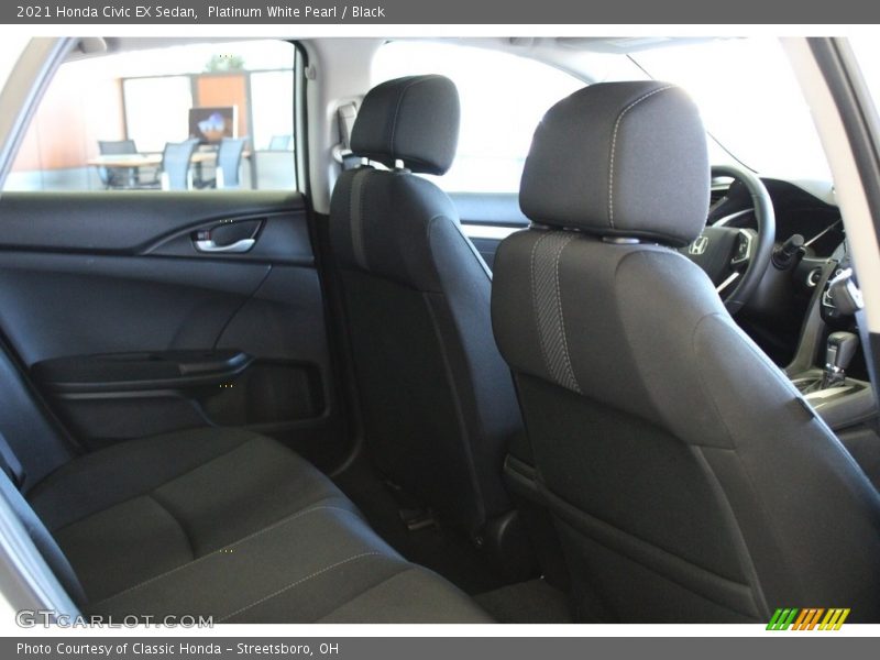 Platinum White Pearl / Black 2021 Honda Civic EX Sedan