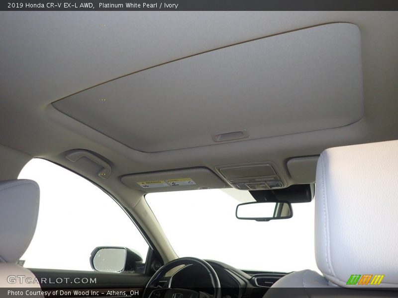 Platinum White Pearl / Ivory 2019 Honda CR-V EX-L AWD