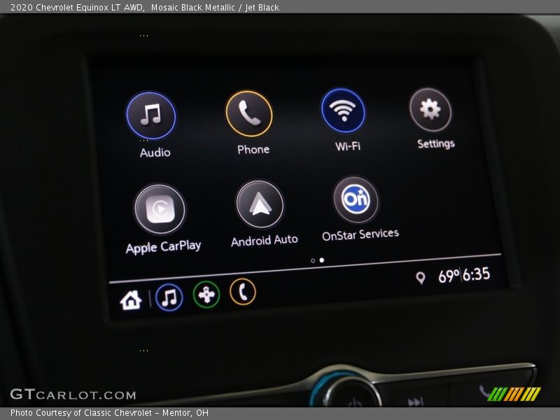 Mosaic Black Metallic / Jet Black 2020 Chevrolet Equinox LT AWD