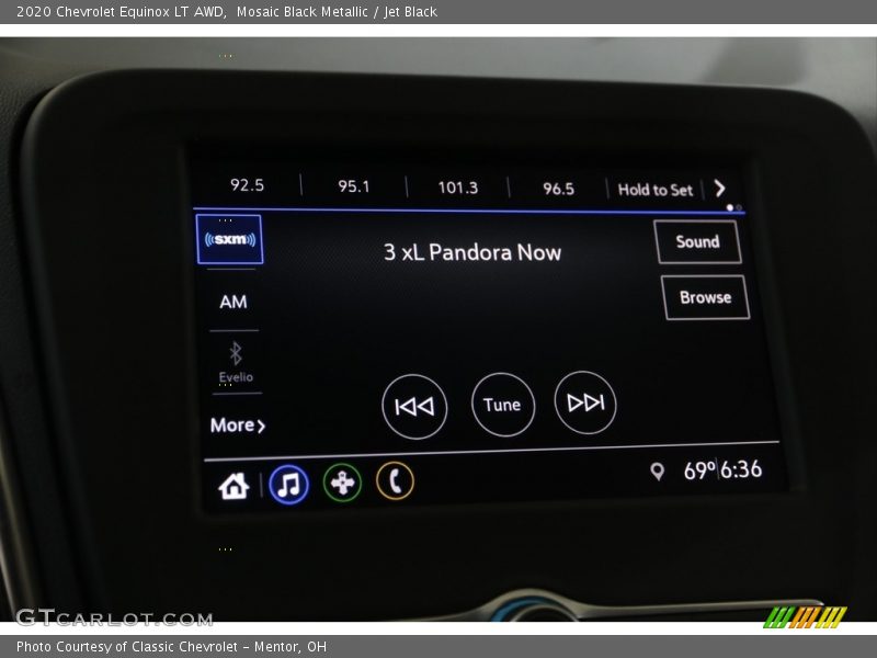 Mosaic Black Metallic / Jet Black 2020 Chevrolet Equinox LT AWD