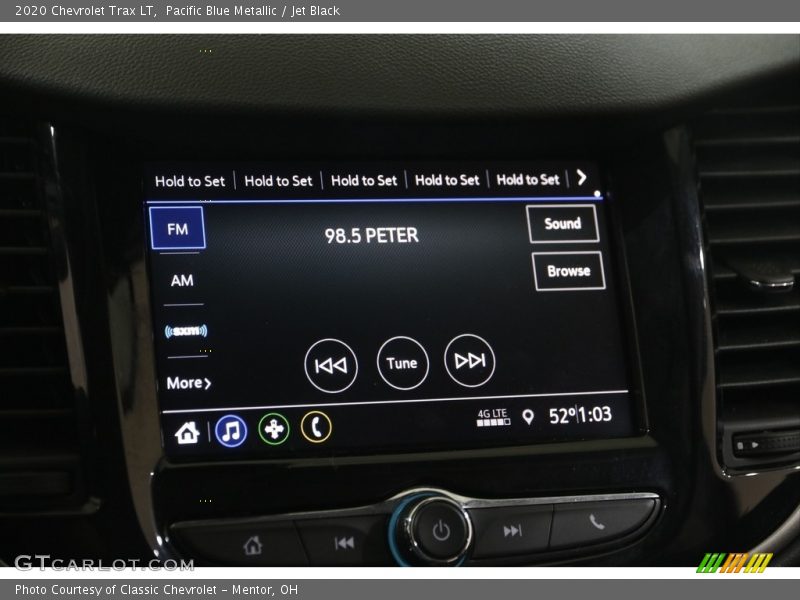 Pacific Blue Metallic / Jet Black 2020 Chevrolet Trax LT