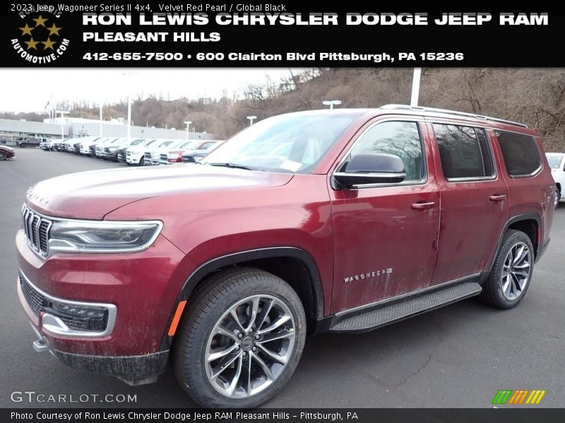 Velvet Red Pearl / Global Black 2023 Jeep Wagoneer Series II 4x4
