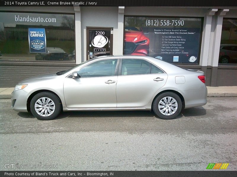 Creme Brulee Metallic / Ivory 2014 Toyota Camry LE