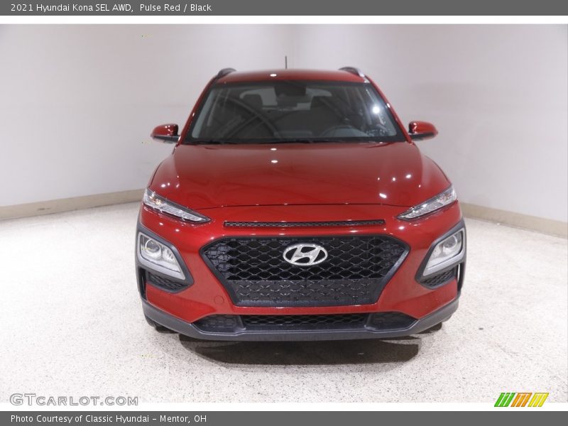 Pulse Red / Black 2021 Hyundai Kona SEL AWD