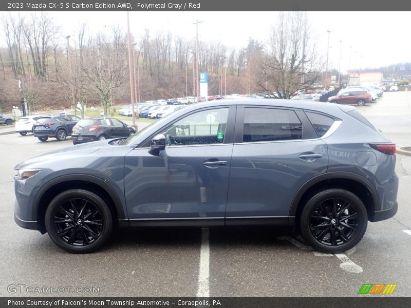 Polymetal Gray / Red 2023 Mazda CX-5 S Carbon Edition AWD