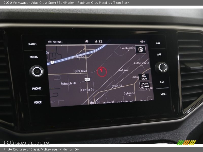 Navigation of 2020 Atlas Cross Sport SEL 4Motion