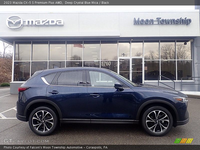 Deep Crystal Blue Mica / Black 2023 Mazda CX-5 S Premium Plus AWD