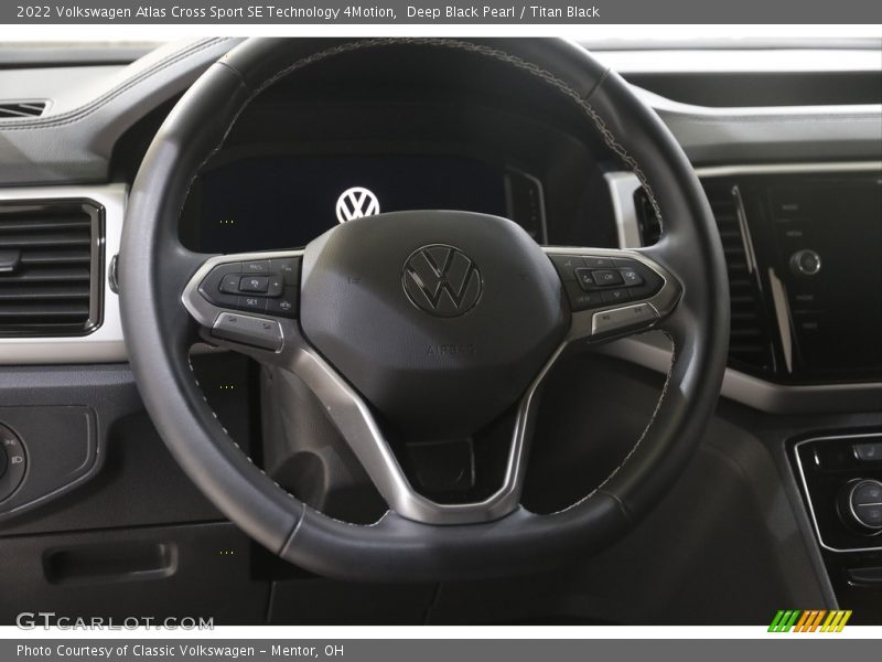 Deep Black Pearl / Titan Black 2022 Volkswagen Atlas Cross Sport SE Technology 4Motion