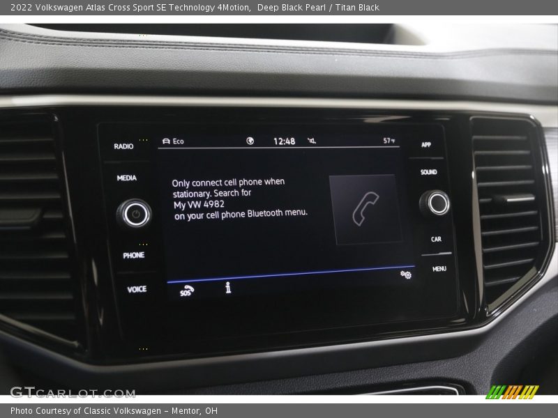 Deep Black Pearl / Titan Black 2022 Volkswagen Atlas Cross Sport SE Technology 4Motion