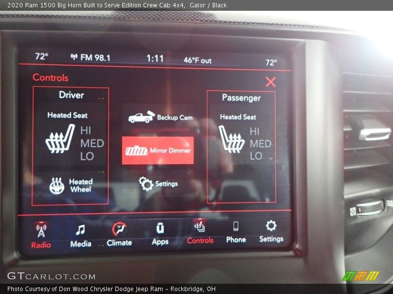 Gator / Black 2020 Ram 1500 Big Horn Built to Serve Edition Crew Cab 4x4