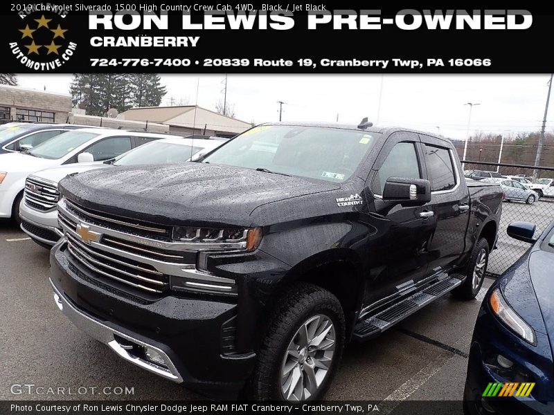 Black / Jet Black 2019 Chevrolet Silverado 1500 High Country Crew Cab 4WD