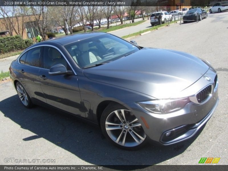 Mineral Grey Metallic / Ivory White 2019 BMW 4 Series 430i Gran Coupe