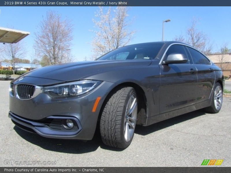 Mineral Grey Metallic / Ivory White 2019 BMW 4 Series 430i Gran Coupe