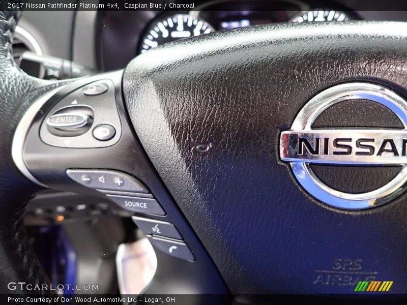 Caspian Blue / Charcoal 2017 Nissan Pathfinder Platinum 4x4