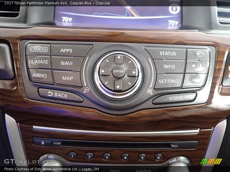 Caspian Blue / Charcoal 2017 Nissan Pathfinder Platinum 4x4