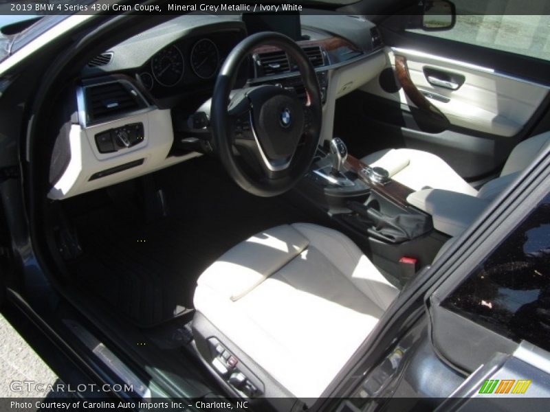 Mineral Grey Metallic / Ivory White 2019 BMW 4 Series 430i Gran Coupe
