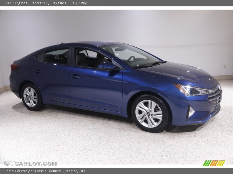 Lakeside Blue / Gray 2020 Hyundai Elantra SEL