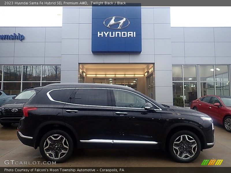 Twilight Black / Black 2023 Hyundai Santa Fe Hybrid SEL Premium AWD