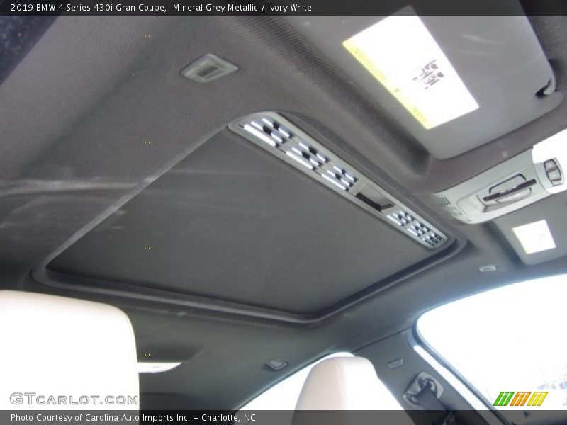 Mineral Grey Metallic / Ivory White 2019 BMW 4 Series 430i Gran Coupe