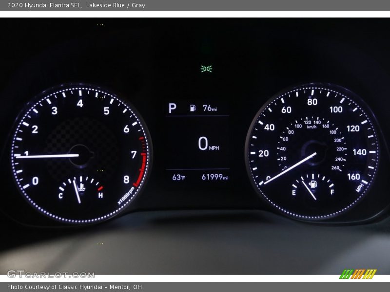 Lakeside Blue / Gray 2020 Hyundai Elantra SEL