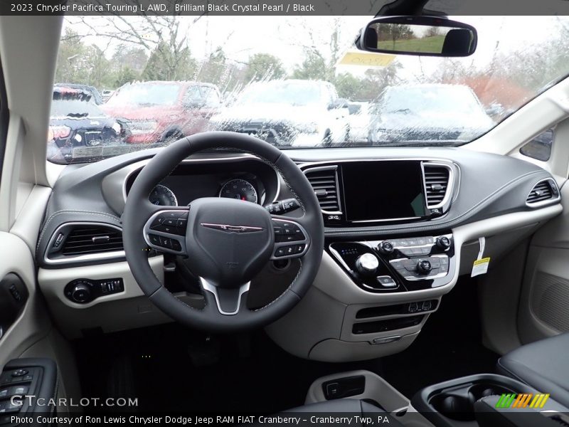 Brilliant Black Crystal Pearl / Black 2023 Chrysler Pacifica Touring L AWD