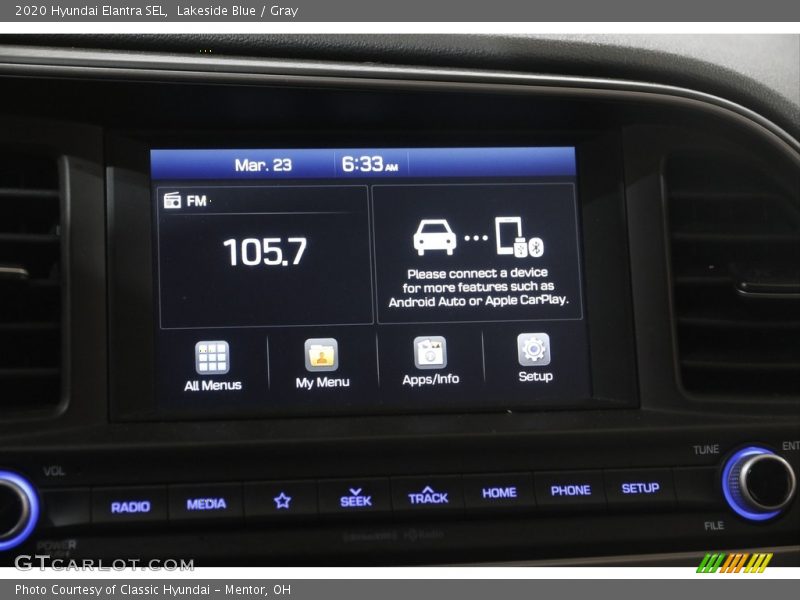 Lakeside Blue / Gray 2020 Hyundai Elantra SEL