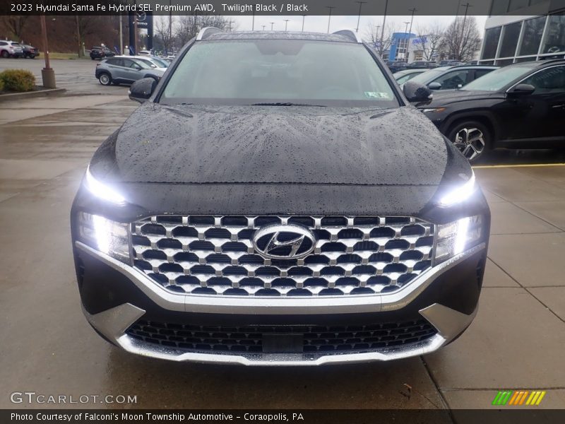 Twilight Black / Black 2023 Hyundai Santa Fe Hybrid SEL Premium AWD