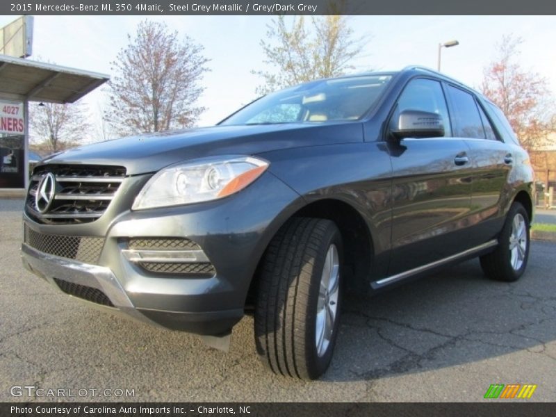 Steel Grey Metallic / Grey/Dark Grey 2015 Mercedes-Benz ML 350 4Matic