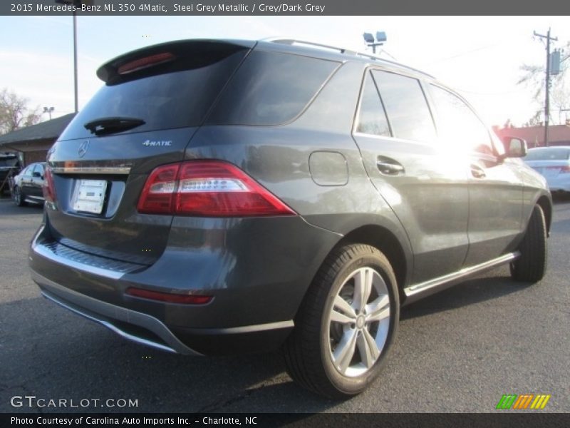 Steel Grey Metallic / Grey/Dark Grey 2015 Mercedes-Benz ML 350 4Matic