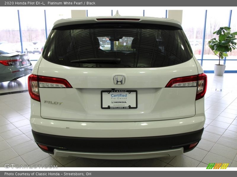 Platinum White Pearl / Black 2020 Honda Pilot EX-L