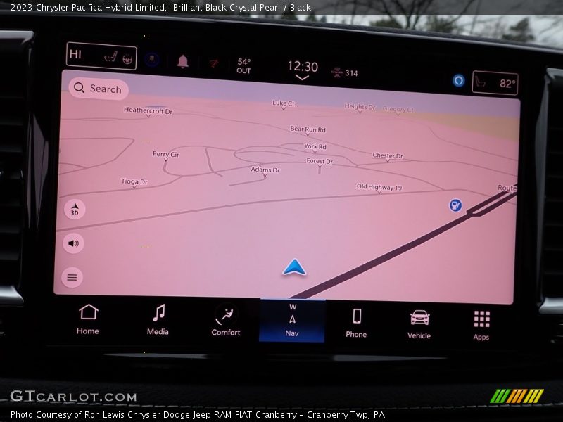 Brilliant Black Crystal Pearl / Black 2023 Chrysler Pacifica Hybrid Limited