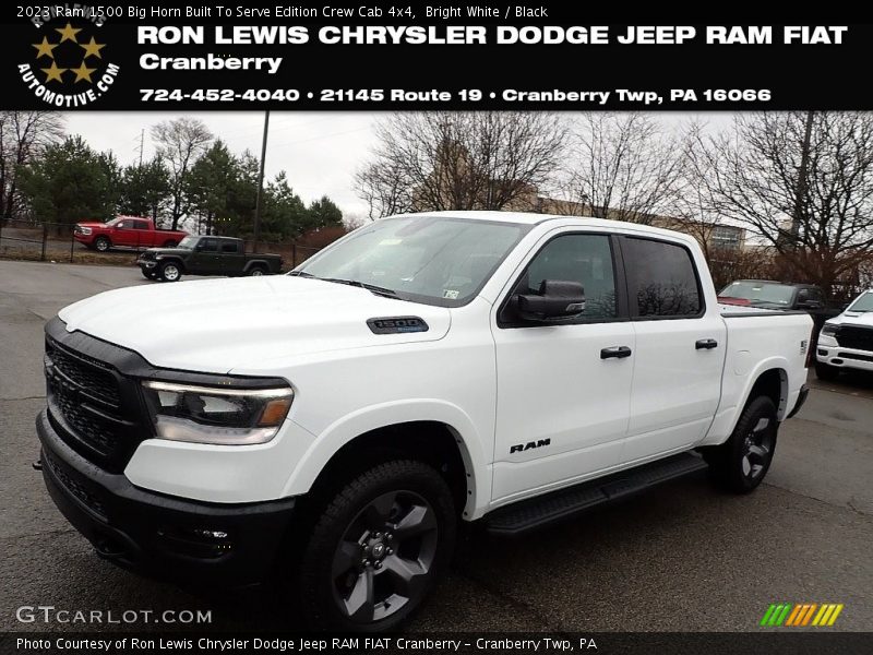 Bright White / Black 2023 Ram 1500 Big Horn Built To Serve Edition Crew Cab 4x4