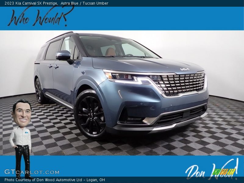 Astra Blue / Tucsan Umber 2023 Kia Carnival SX Prestige