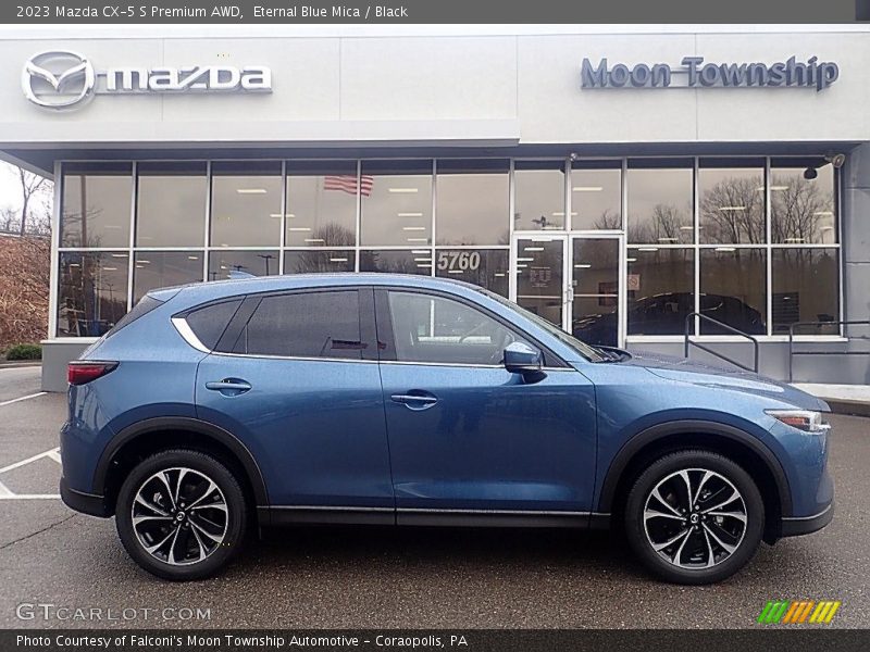 Eternal Blue Mica / Black 2023 Mazda CX-5 S Premium AWD