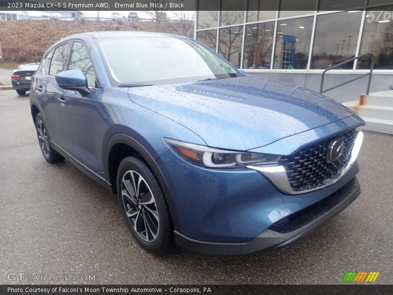Eternal Blue Mica / Black 2023 Mazda CX-5 S Premium AWD