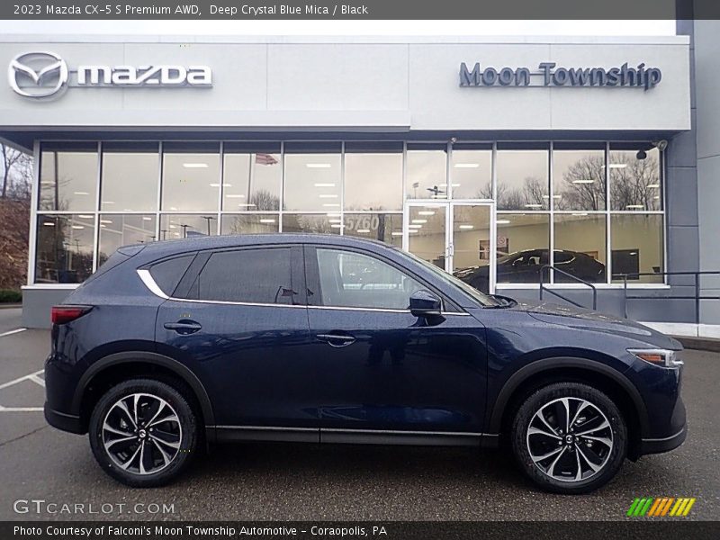 Deep Crystal Blue Mica / Black 2023 Mazda CX-5 S Premium AWD