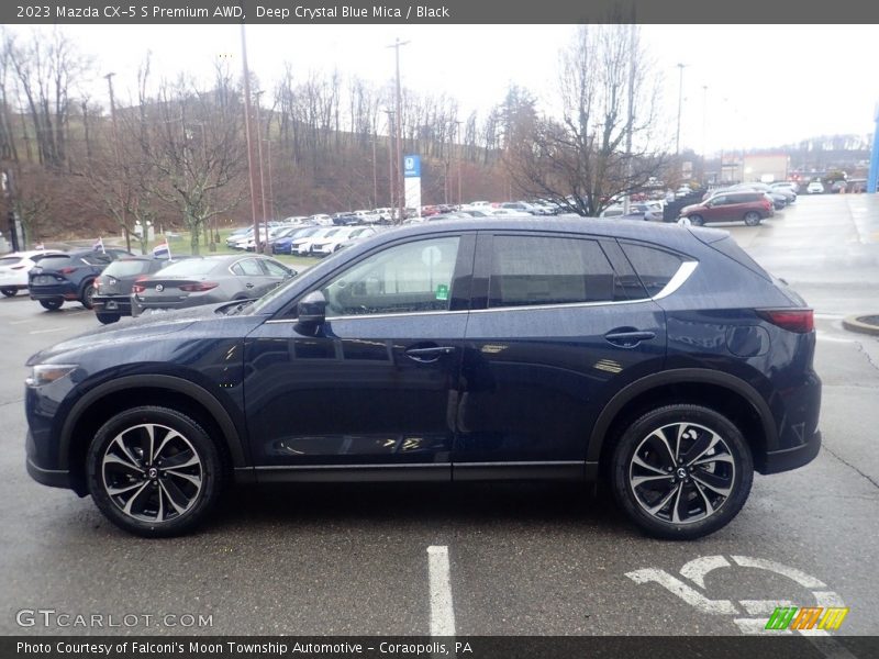 Deep Crystal Blue Mica / Black 2023 Mazda CX-5 S Premium AWD