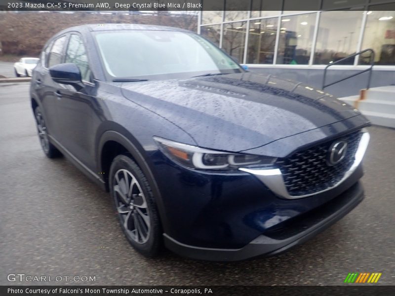Deep Crystal Blue Mica / Black 2023 Mazda CX-5 S Premium AWD