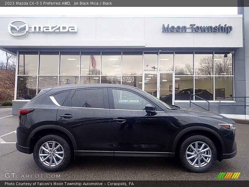Jet Black Mica / Black 2023 Mazda CX-5 S Preferred AWD