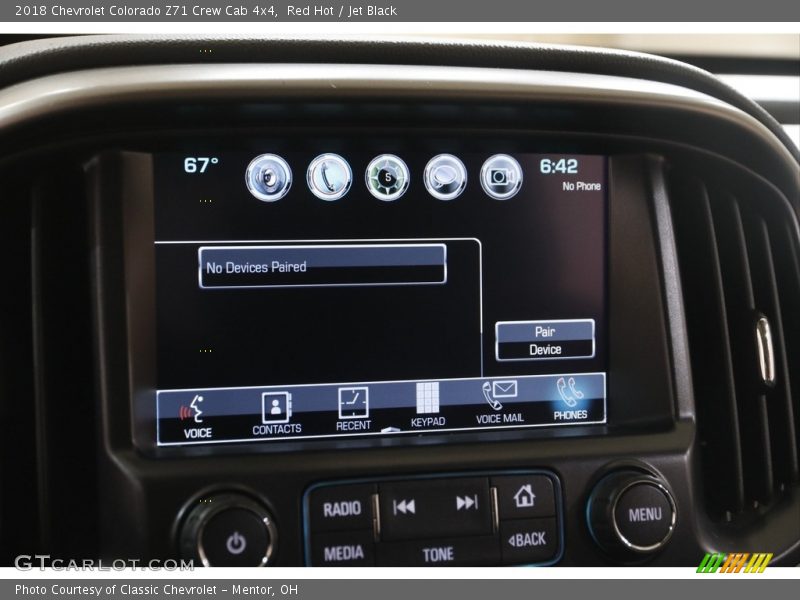 Red Hot / Jet Black 2018 Chevrolet Colorado Z71 Crew Cab 4x4