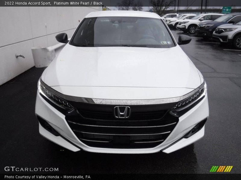 Platinum White Pearl / Black 2022 Honda Accord Sport