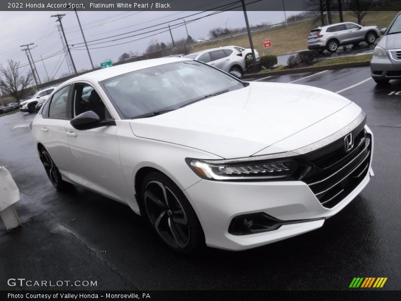 Platinum White Pearl / Black 2022 Honda Accord Sport