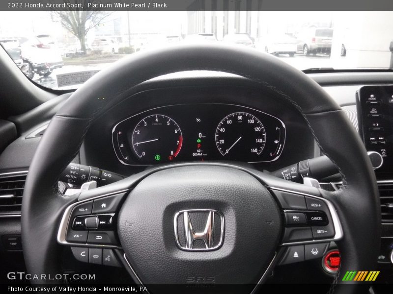 Platinum White Pearl / Black 2022 Honda Accord Sport