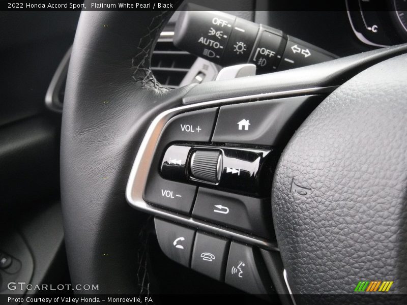 Platinum White Pearl / Black 2022 Honda Accord Sport