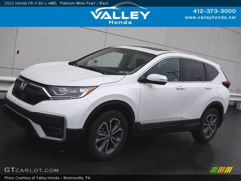 Platinum White Pearl / Black 2022 Honda CR-V EX-L AWD
